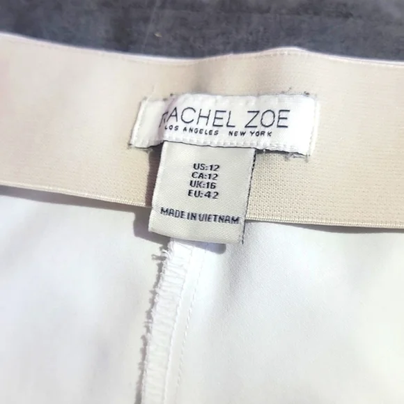 Rachel Zoe Ivory Womens Pants.  Size 12. Elastic Waist - Picture 7 of 9